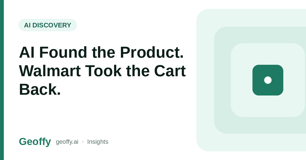 AI Found the Product. Walmart Took the Cart Back. cover image
