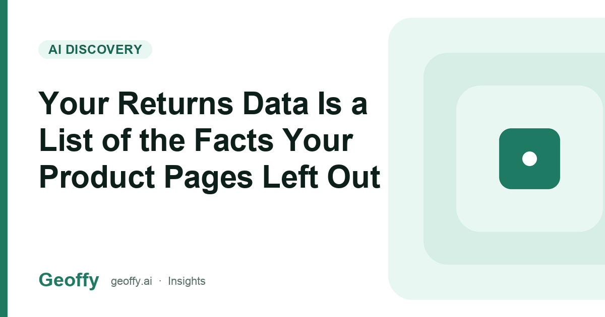 Your Returns Data Is a List of the Facts Your Product Pages Left Out cover image