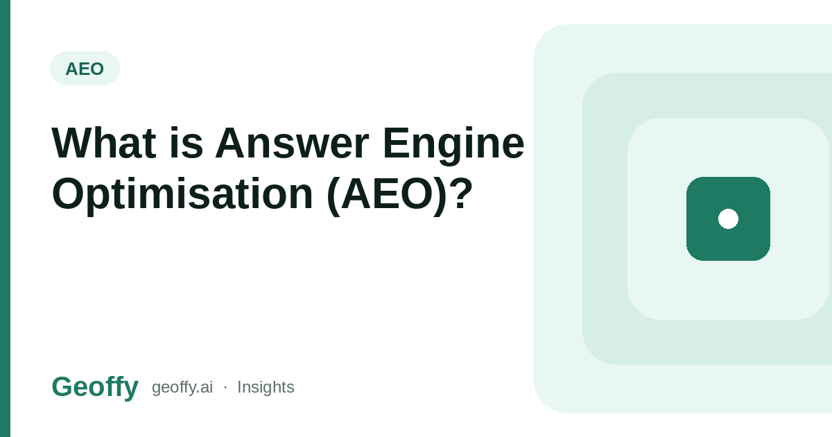 What is Answer Engine Optimisation (AEO)? cover image