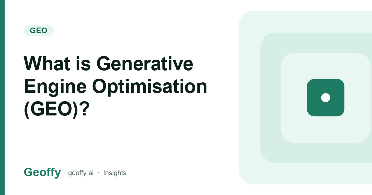 What is Generative Engine Optimisation (GEO)? cover image